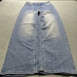 Y2K 2000 Rhinestone Beyond Baggy Jeans Womens Med 28x28 Loose Hamilton Wide leg